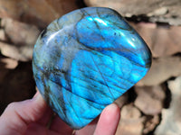 Polished Labradorite Standing Free Forms x 3 From Tulear, Madagascar
