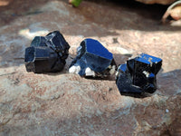 Natural Schorl Black Tourmaline Specimens with Hyalite Opal x 20 From Erongo, Namibia