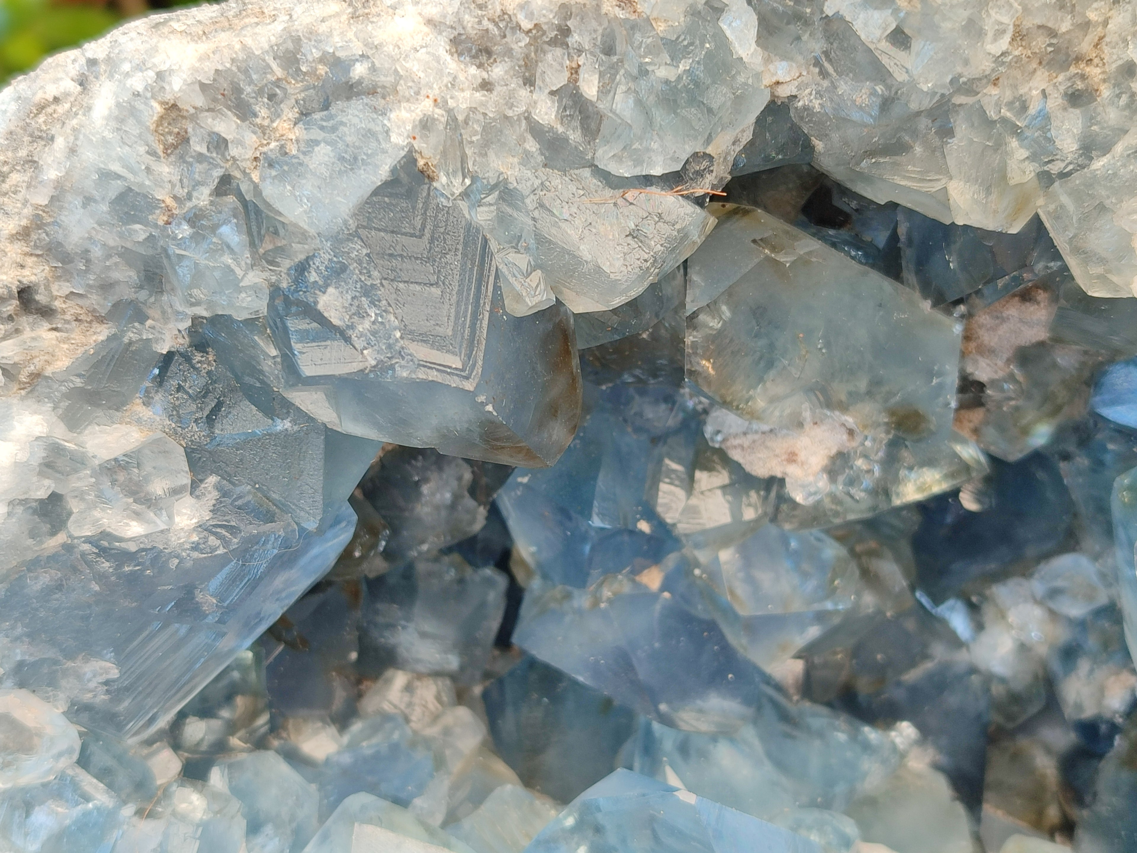 Natural Celestite Geode Specimens x 1 From Sakoany, Madagascar - Toprock Gemstones and Minerals 