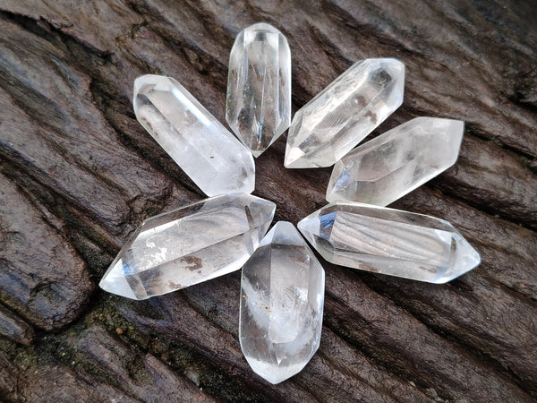 Polished Double Terminated Quartz Crystals x 35 From Madagascar