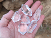 Polished Double Terminated Quartz Crystals x 35 From Madagascar