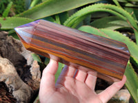 Polished Banded Tiger Iron Tower x 1 From Northern Cape, South Africa