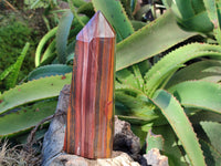 Polished Banded Tiger Iron Tower x 1 From Northern Cape, South Africa