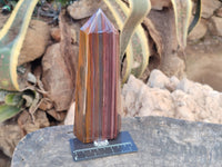 Polished Banded Tiger Iron Tower x 1 From Northern Cape, South Africa