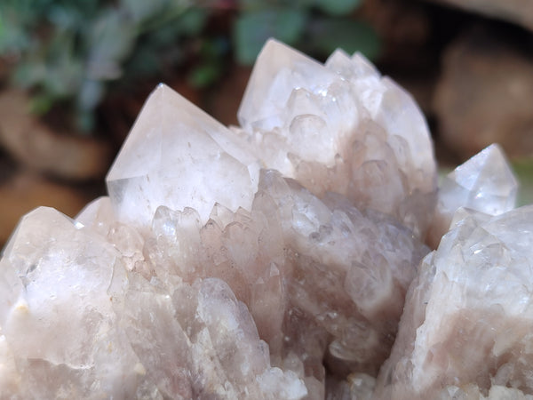 Natural Phantom Quartz Clusters x 2 From Luena, Congo