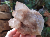 Natural Phantom Quartz Clusters x 2 From Luena, Congo