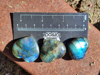 Polished Mini Labradorite Hearts x 23 From Tulear, Madagascar