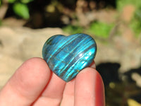 Polished Mini Labradorite Hearts x 23 From Tulear, Madagascar