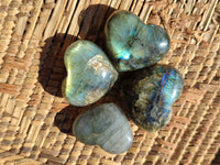 Polished Mini Labradorite Hearts x 23 From Tulear, Madagascar