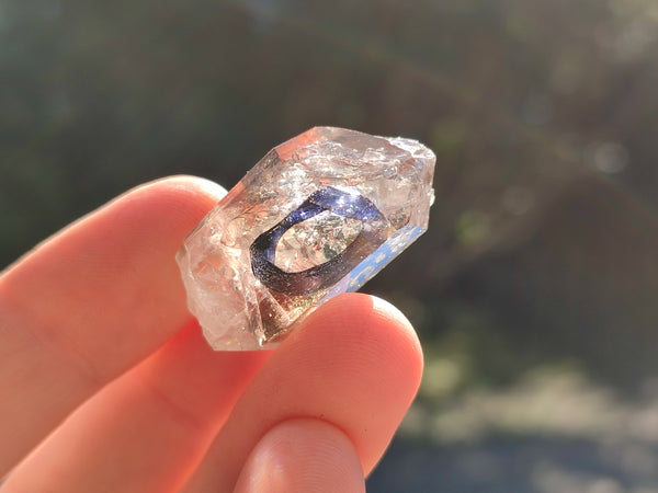 Natural Single Quartz Crystals with Ehydro Bubbles x 35 From Brandberg, Namibia