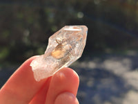 Natural Single Quartz Crystals with Ehydro Bubbles x 35 From Brandberg, Namibia