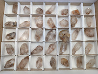 Natural Single Quartz Crystals with Ehydro Bubbles x 35 From Brandberg, Namibia