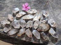 Natural Single Quartz Crystals with Ehydro Bubbles x 35 From Brandberg, Namibia