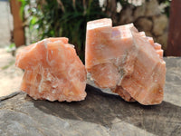 Natural Sunset Orange Rhombohedron Calcite Specimens x 12 From Spitzkop, Namibia