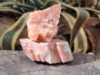 Natural Sunset Orange Rhombohedron Calcite Specimens x 12 From Spitzkop, Namibia