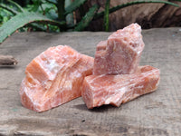 Natural Sunset Orange Rhombohedron Calcite Specimens x 12 From Spitzkop, Namibia