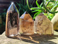 Polished Smokey Quartz Crystals x 6 From Madagascar