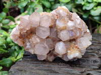 Natural Smokey Cactus Spirit Quartz Clusters x 4 From South Africa