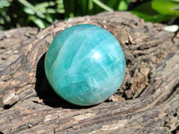 Polished Fluorescent Green Fluorite Spheres x 4 From Madagascar