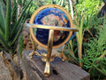 Hand Made Lapis Lazuli and Mixed Gemstone World Globe with Metal Stand x 1  From China - Toprock Gemstones and Minerals 