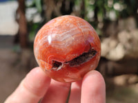 Polished Red Sashe River Agate Sphere's x 4 From Zimbabwe
