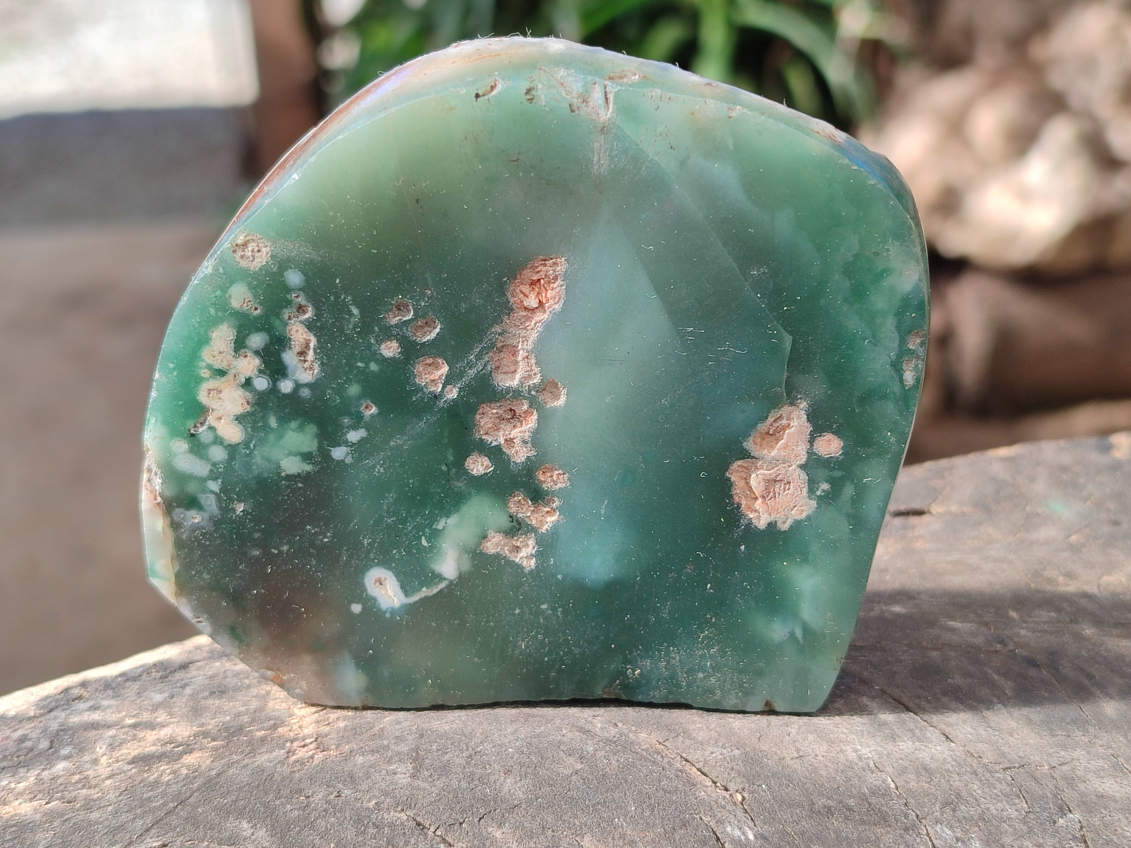 Polished On One Side Emerald Mtorolite Plates x 4 From Mutorashanga, Zimbabwe - Toprock Gemstones and Minerals 