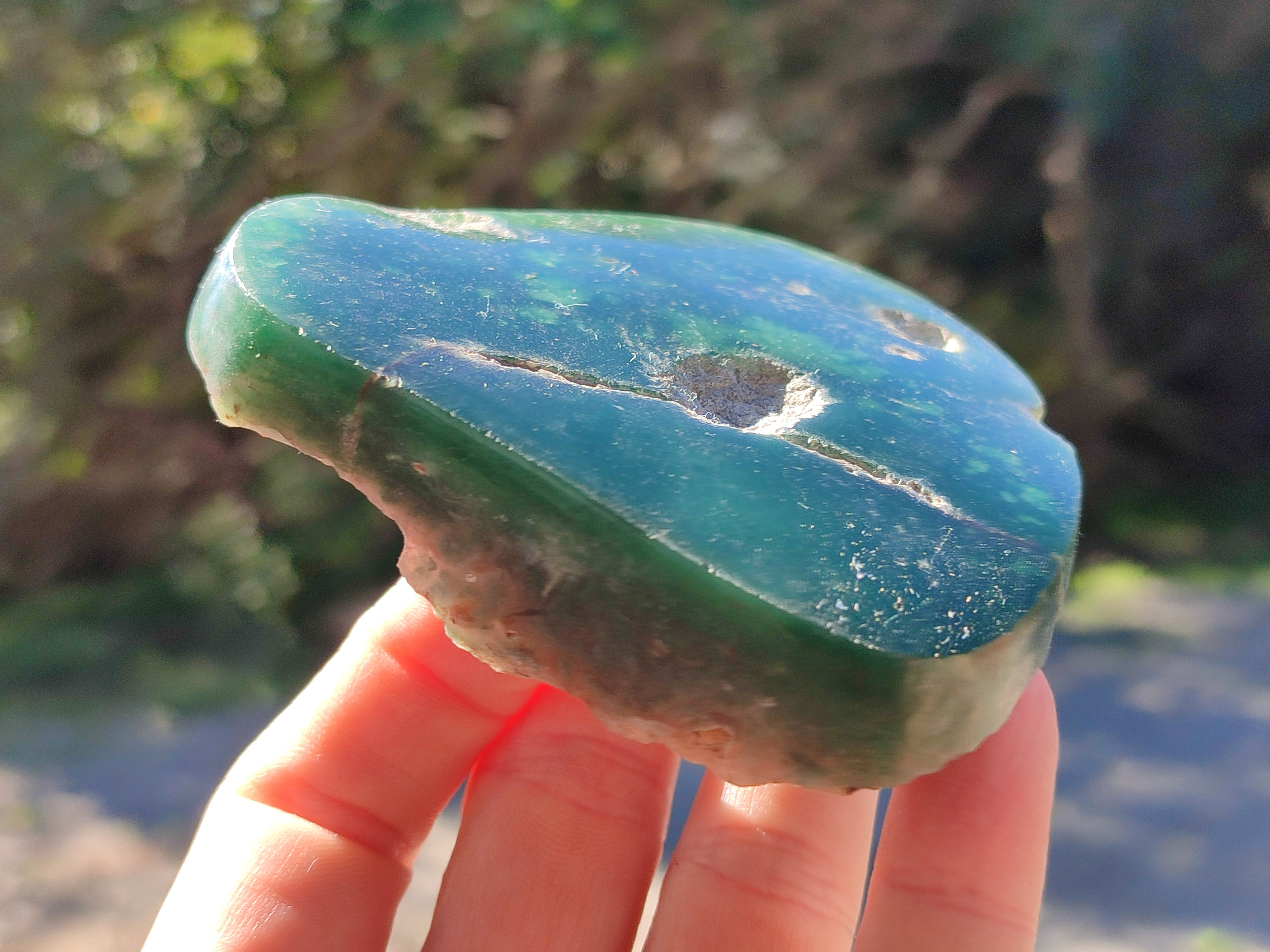 Polished On One Side Emerald Mtorolite Plates x 4 From Mutorashanga, Zimbabwe - Toprock Gemstones and Minerals 