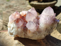 Natural Ametrine Cactus Spirit Quartz Clusters x 5 From South Africa