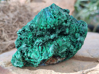 Natural Silky Malachite Specimens x 6 From Kasompe, Congo