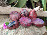 Polished Rhodonite Free Forms x 6 From Rhusinga, Zimbabwe