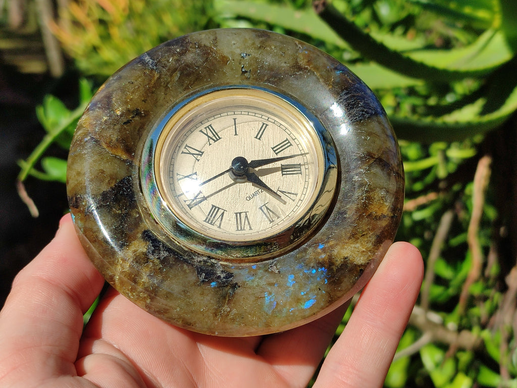 Polished Labradorite Alarm Clocks x 2 From Tulear, Madagascar - Toprock Gemstones and Minerals 