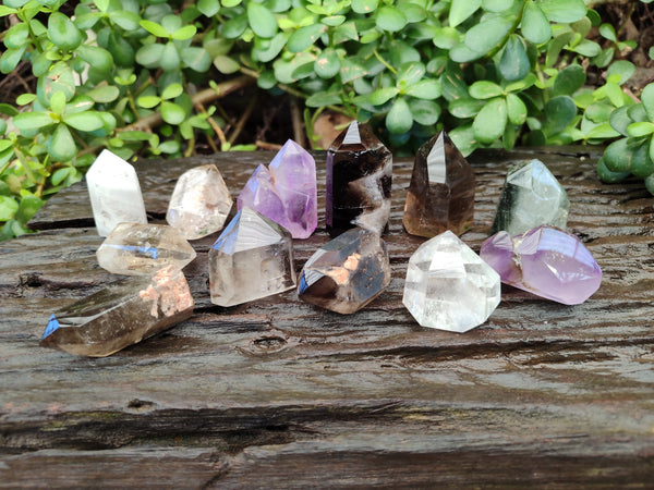 Polished Mixed Selected of Crystal Points x 12 From Madagascar