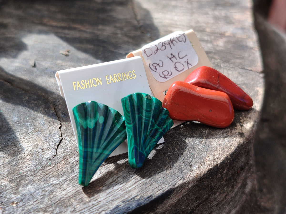 Hand Made Mixed Stone Earring Pairs x 35 From Southern Africa - Toprock Gemstones and Minerals 