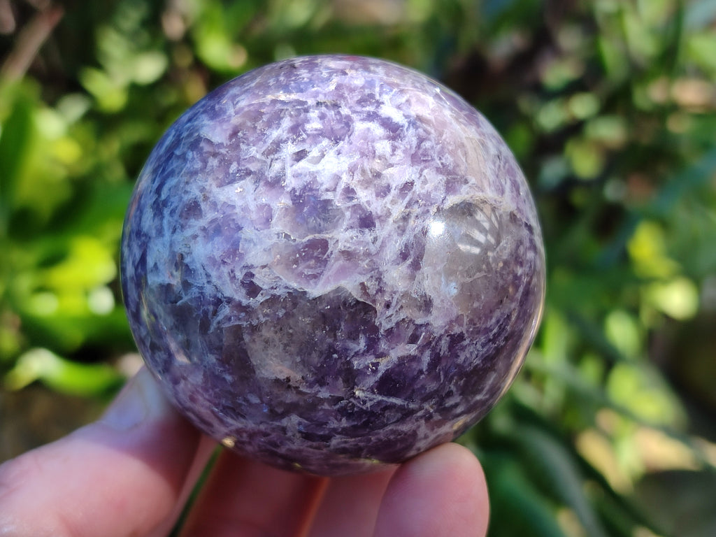 Polished Lepidolite with Pink Rubellite Spheres x 4 From Ambatondrazaka, Madagascar - Toprock Gemstones and Minerals 