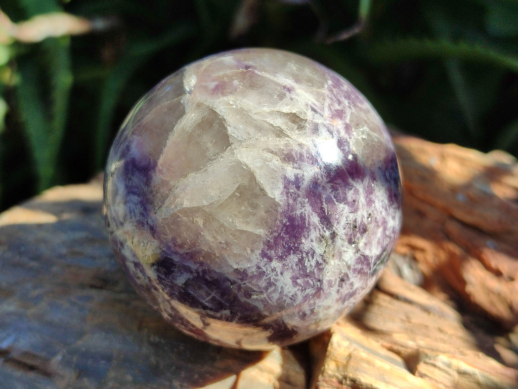 Polished Lepidolite with Pink Rubellite Spheres x 4 From Ambatondrazaka, Madagascar - Toprock Gemstones and Minerals 