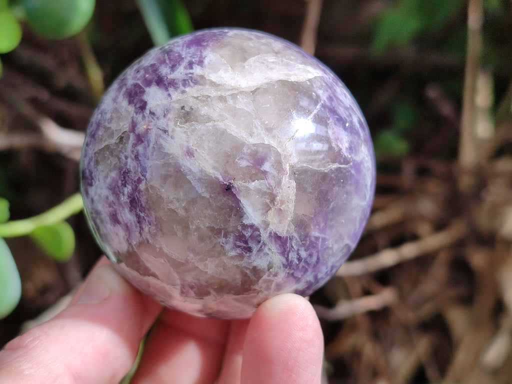 Polished Lepidolite with Pink Rubellite Spheres x 4 From Ambatondrazaka, Madagascar - Toprock Gemstones and Minerals 