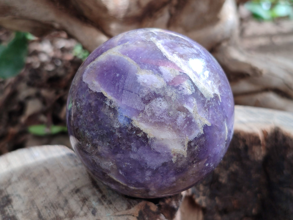 Polished Lepidolite with Pink Rubellite Spheres x 4 From Ambatondrazaka, Madagascar - Toprock Gemstones and Minerals 
