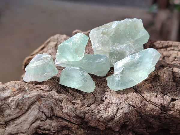 Natural Watermelon Fluorite Cobbed Specimens x 3.11 Kg Lot From Uis, Namibia