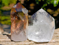 Polished Mixed Inclusion Quartz Crystals Including Citrine x 6 from Madagascar