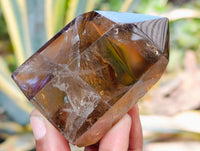 Polished Mixed Inclusion Quartz Crystals Including Citrine x 6 from Madagascar
