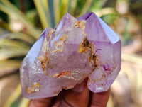 Polished Mixed Inclusion Quartz Crystals Including Citrine x 6 from Madagascar