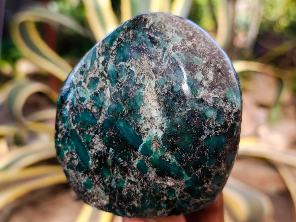 Polished Emerald Mica In Matrix Standing Free Forms x 3 From Mutoko, Zimbabwe - Toprock Gemstones and Minerals 
