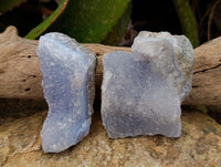 Natural Blue Lace Agate Geode Specimens x 12 From Nsanje, Malawi