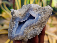 Natural Blue Lace Agate Geode Specimens x 12 From Nsanje, Malawi