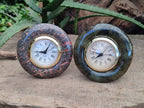 Polished Labradorite and Snakeskin Jasper Alarm Clocks x 2 From Tulear, Madagascar - Toprock Gemstones and Minerals 