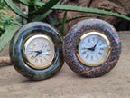 Polished Labradorite and Snakeskin Jasper Alarm Clocks x 2 From Tulear, Madagascar - Toprock Gemstones and Minerals 