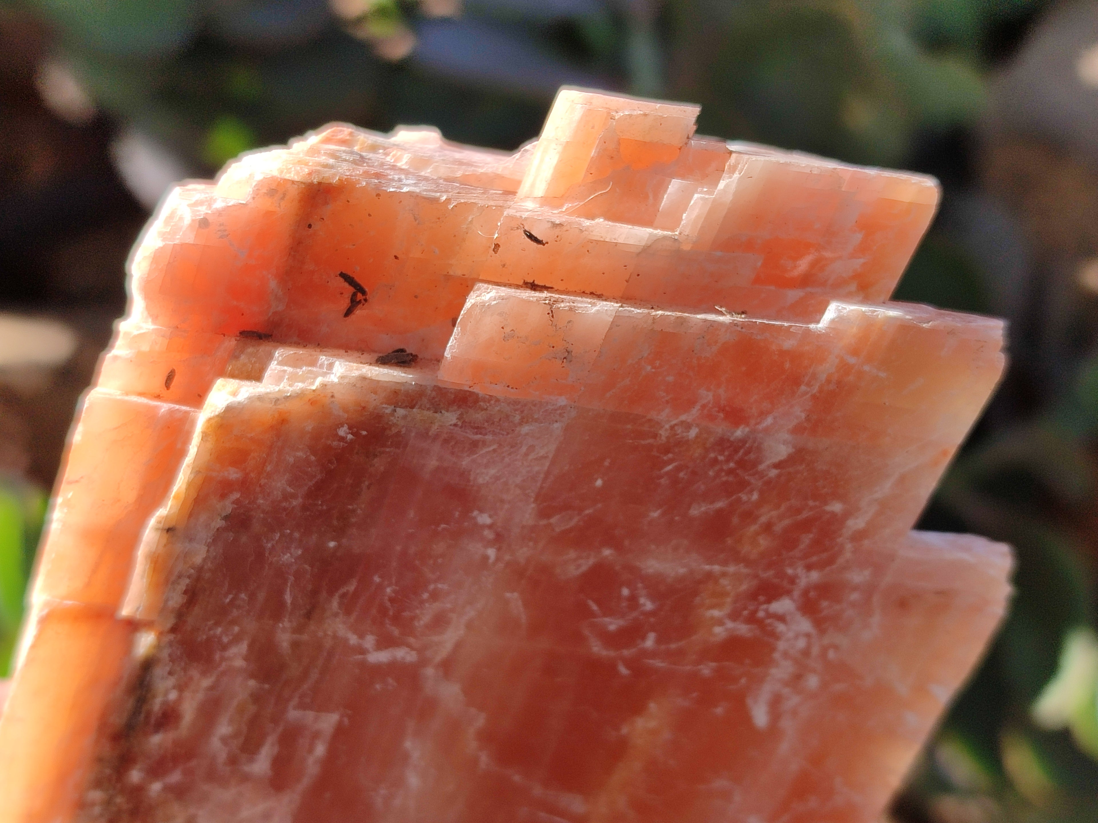 Natural Sunset Orange Rhombohedron Calcite Specimens x 6 From Spitzkop, Namibia - Toprock Gemstones and Minerals 