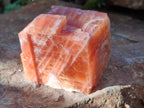 Natural Sunset Orange Rhombohedron Calcite Specimens x 6 From Spitzkop, Namibia - Toprock Gemstones and Minerals 