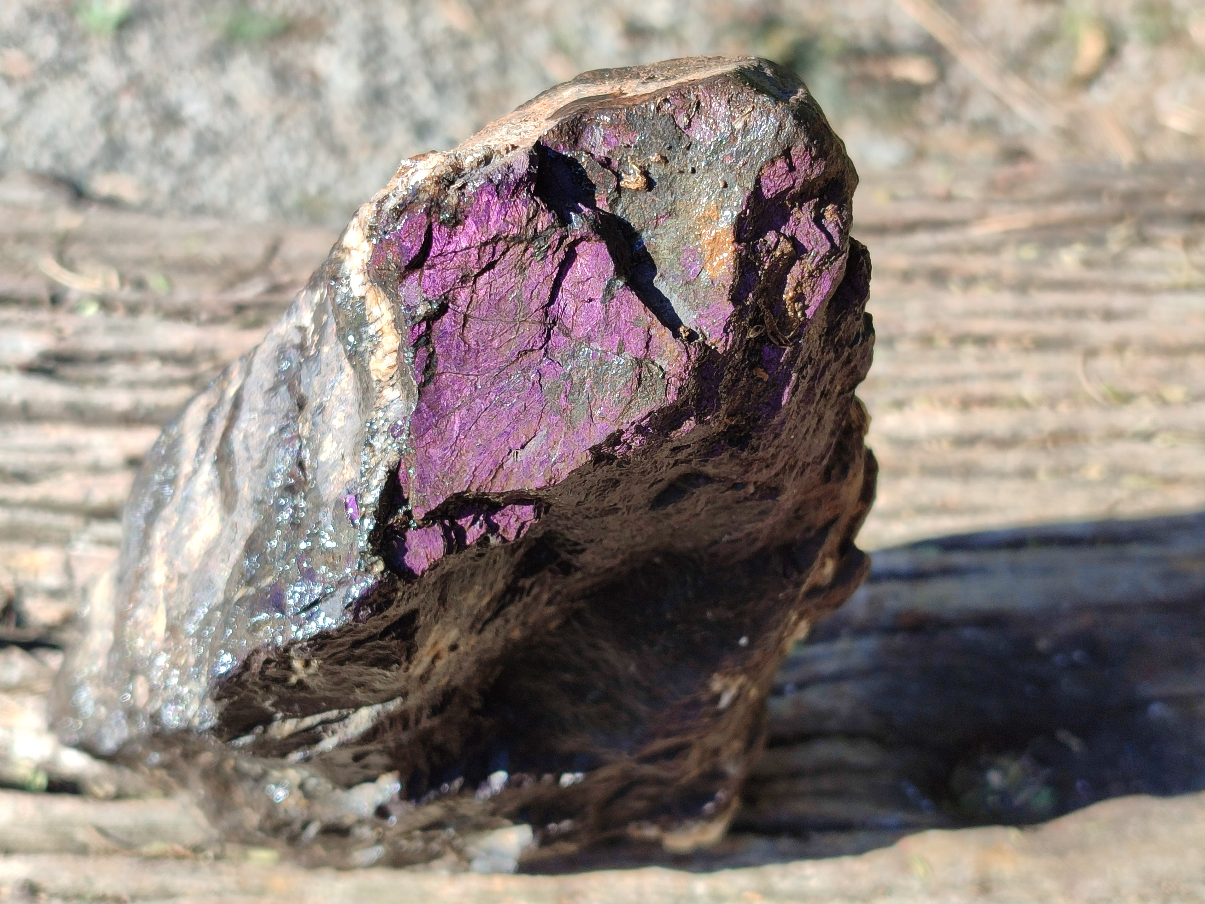 Natural Metallic Purpurite Cobbed Specimens x 3 From Erongo, Namibia - Toprock Gemstones and Minerals 