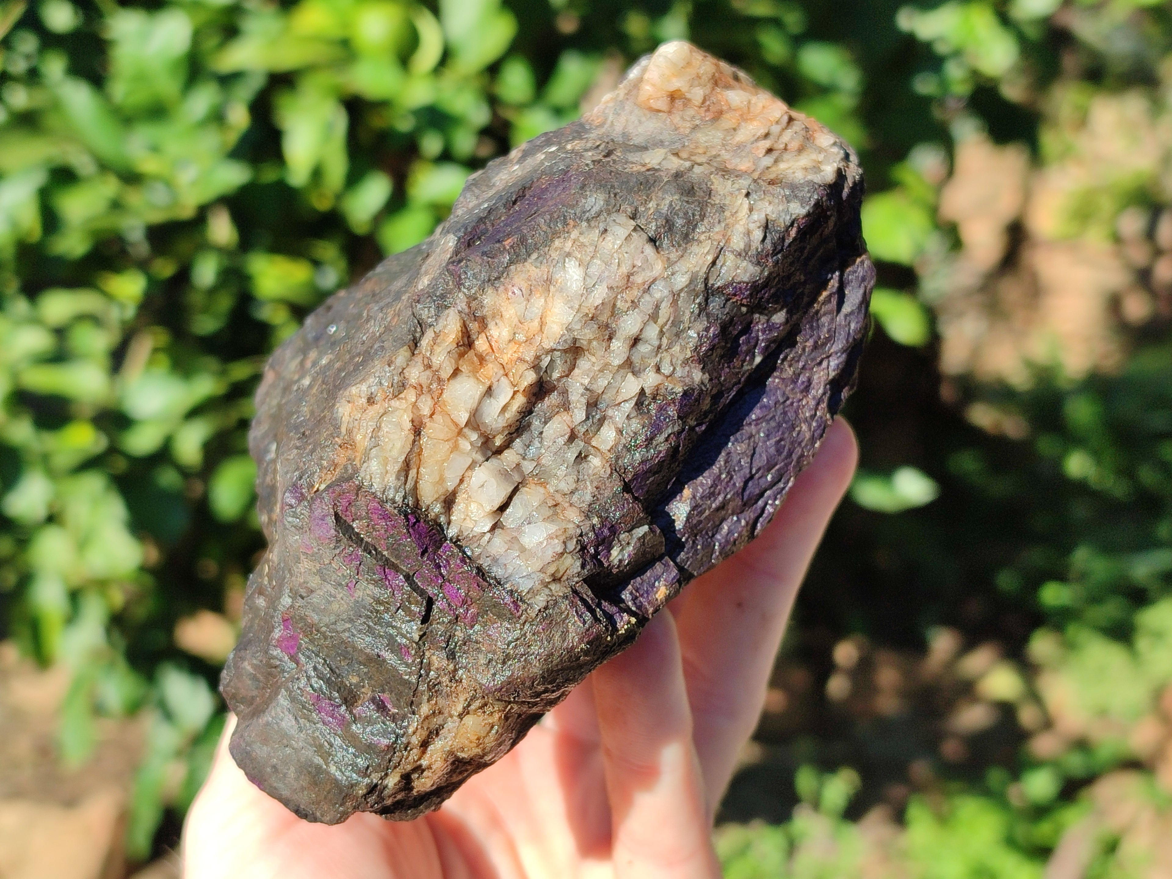 Natural Metallic Purpurite Cobbed Specimens x 3 From Erongo, Namibia - Toprock Gemstones and Minerals 